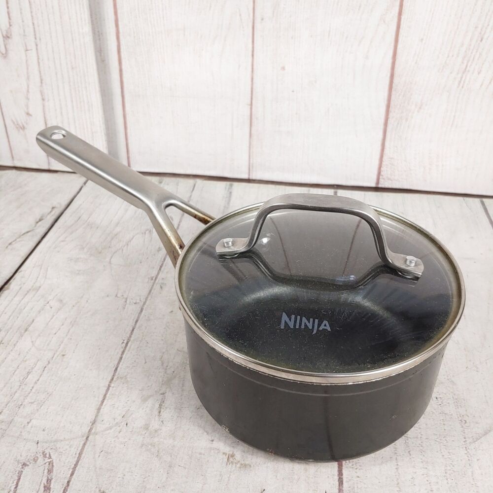 USED - Ninja Foodi NeverStick 1.5 Qt Pot Saucepan - Glass Lid, OVEN SAFE, C10215